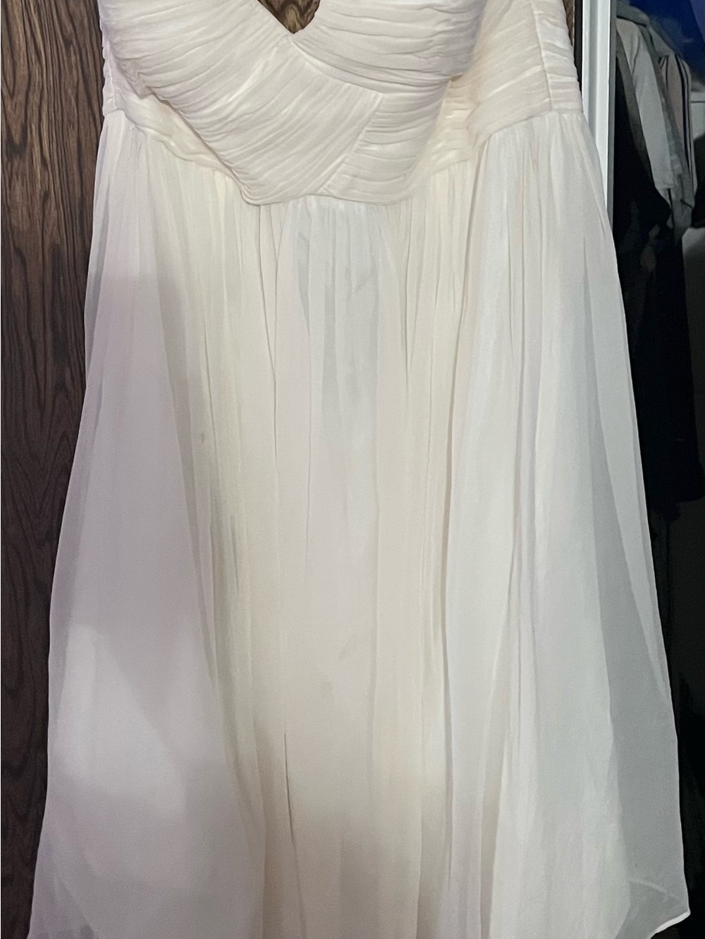 Donna Morgan Soft Ivory Chiffon Wedding Dress